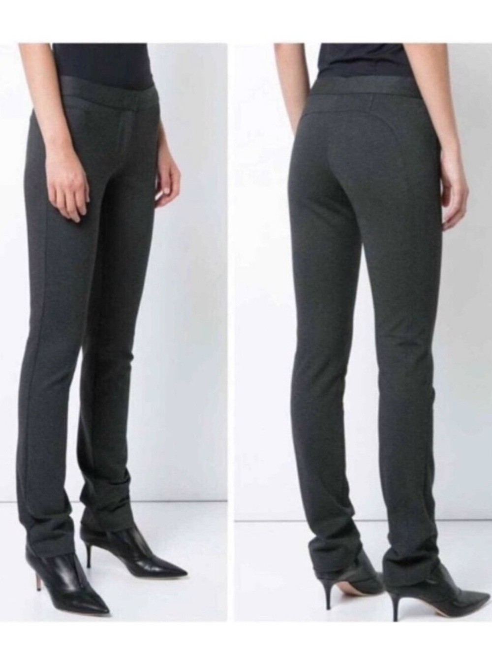 Derek Lam Hanne Leggings Size 2 Black Slim Fit Zipper Fly Office Siren Chic Glam
